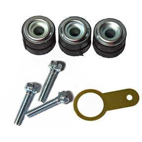 1962-1988 GM WIPER MOTOR MOUNTING KIT. (3 MOUNTING GROMMETS, SCREWS & 1.7"" GROUND STRAP) W/O HIDDEN WIPER SYSTEM.