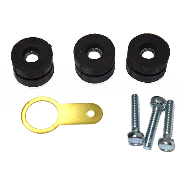 1962-1988 GM WIPER MOTOR MOUNTING KIT. (3 MOUNTING GROMMETS, SCREWS & 1.7"" GROUND STRAP) W/O HIDDEN WIPER SYSTEM.