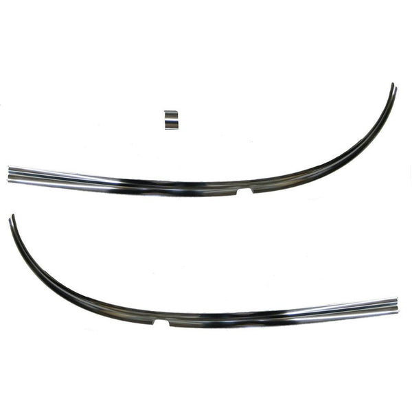 1955-1956 Chevy All Models Windshield Molding Bottom Outer 3 Pc Set - Classic 2 Current Fabrication