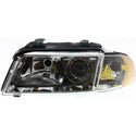2000-2002 Audi S4 Head Light LH, Lens And Housing, Halogen.
