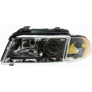 2000-2002 Audi S4 Head Light LH, Lens And Housing, Halogen.