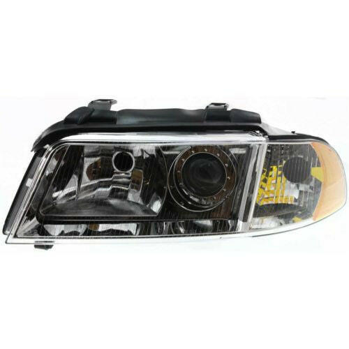 1999-2002 Audi A4 Head Light LH, Lens And Housing, Halogen.
