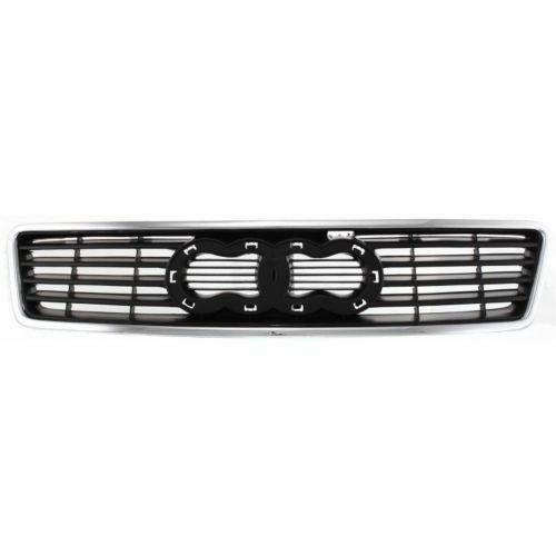 1998-2001 Audi A6 Grille, Chrome Shell/Black Insert.