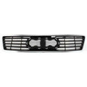 1998-2001 Audi A6 Grille, Chrome Shell/Black Insert.