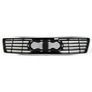 1998-2001 Audi A6 Grille, Chrome Shell/Black Insert.