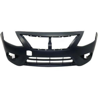 2015-2016 Nissan Versa Front Bumper Cover, Primed, w/Chrome Insert, Sedan-CAPA.