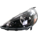 2007-2008 Honda Fit Head Light LH, Lens And Housing, Black Interior.