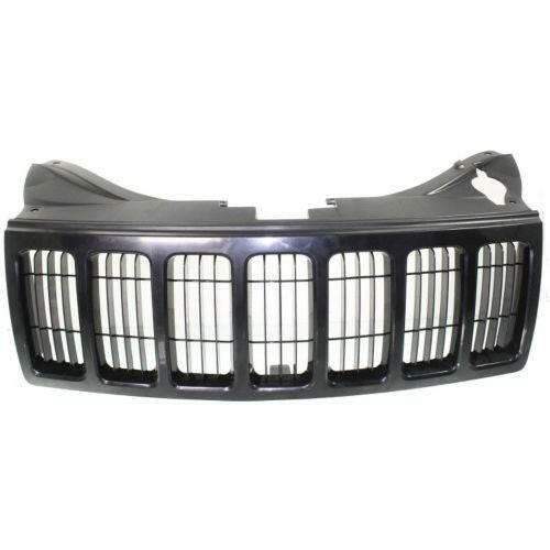2008-2010 Jeep Grand Cherokee Grille, Black Shell/ Black.