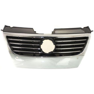 2006-2010 Volkswagen Passat Grille, Chrome Shell/Black - Classic 2 Current Fabrication