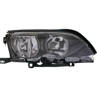 2002-2005 BMW 3-Series Head Light RH, Assembly, Halogen, Black Interior.