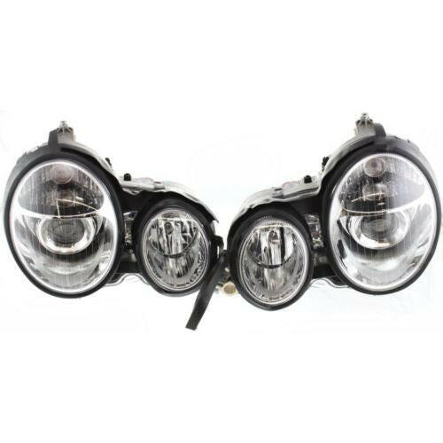 1996-1999 Mercedes-Benz E-Class Projector Head Light Set, Assembly.