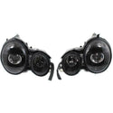 1996-1999 Mercedes-Benz E-Class Projector Head Light, Assembly, Black.