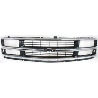 1996-2002 Chevy Express Van Grille, Chrome Shell/gray - Classic 2 Current Fabrication