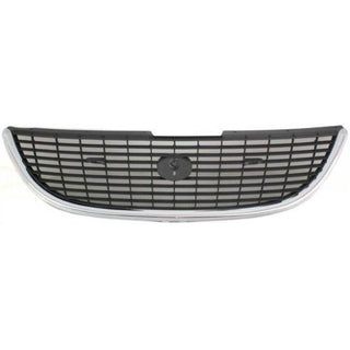2001-2004 Chrysler Town & Country Grille, Chrome Shell/Dark Gray - Classic 2 Current Fabrication