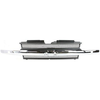 2002-2005 Chevy Trailblazer Grille, Textured Gray - Classic 2 Current Fabrication