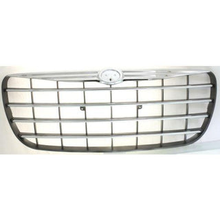 2004-2006 Chrysler Sebring Grille, Chrome Shell/Silver - Classic 2 Current Fabrication