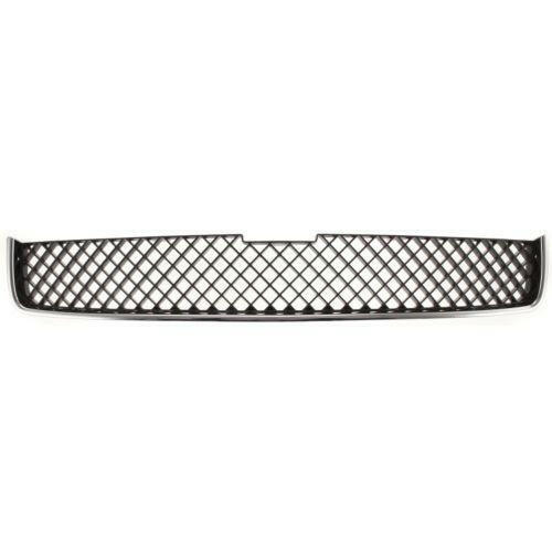 2005-2009 Chevy Uplander Grille, Upper, Chrome Shell/ Dark Gray Insert.