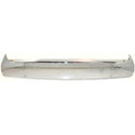 1988-1991 Ford F Super Duty Front Bumper, Chrome, w/o Impact Strip Holes.