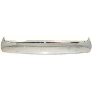 1988-1991 Ford F Super Duty Front Bumper, Chrome, w/o Impact Strip Holes.