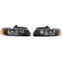 2000 Chrysler Town & Country Clear Head Light, Assembly, Halogen, Black - Classic 2 Current Fabrication