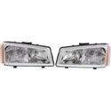 2003-2007 Chevy Silverado Clear Head Light, Set Of 2, Composite, Assembly.