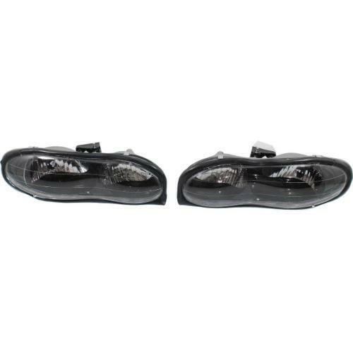 1998-2002 Chevy Camaro Clear Head Light, Set Of 2, Composite, Lens/Housing.