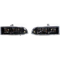 1998-2004 Chevy S-10 Pickup Projector Head Light, Set Of 2, Composite, Assembly.
