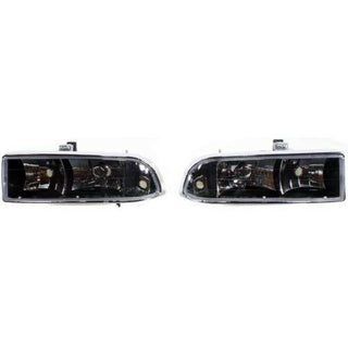 1998-2004 Chevy S-10 Pickup Projector Head Light, Set Of 2, Composite, Assembly.