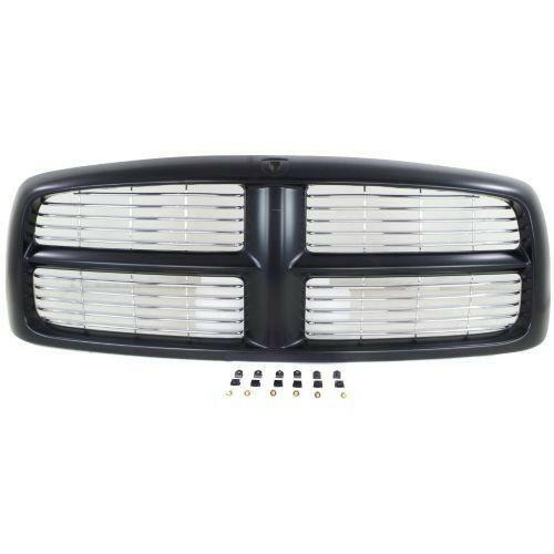 2002-2005 Dodge Pickup Truck Grille, Black Shell/Chrome.