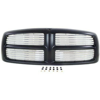 2002-2005 Dodge Pickup Truck Grille, Black Shell/Chrome.