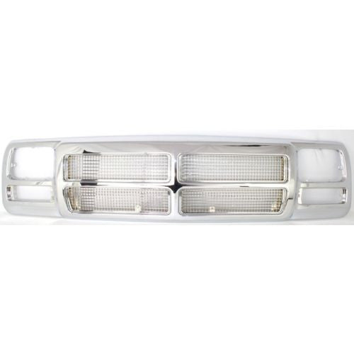 1991-1993 Dodge Pickup Truck Grille, Chrome - Classic 2 Current Fabrication