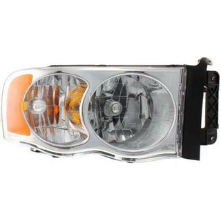 2002-2005 Dodge Pickup Head Light RH, Halogen, w/Bulb And Wiring.