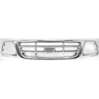 1997-2004 Ford F-250 Pickup Grille, Chrome Shell/Black - Classic 2 Current Fabrication