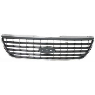 2002 Ford Explorer Grille, Dark Gray, w/ Chrome Molding - Classic 2 Current Fabrication
