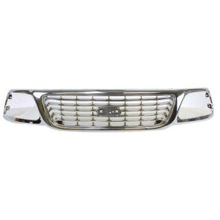 2001-2003 Ford F-150 Grille, Horizontal Bar, Chrome - Classic 2 Current Fabrication