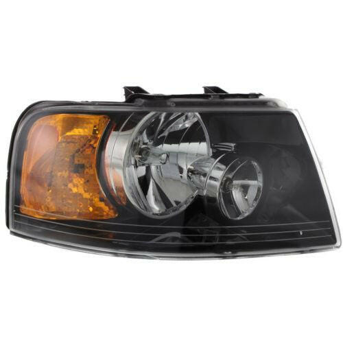 2003-2006 Ford Expedition Head Light RH, Assembly, Black Housing - Capa.