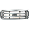 1999-2004 Ford F-250 Pickup Super Duty Grille, Cross Bar Insert, Argent.
