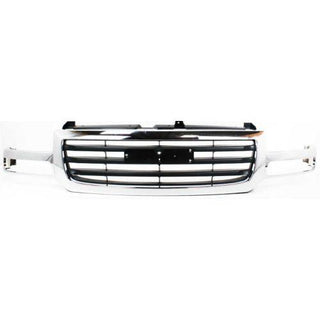 2003-2007 GMC Sierra 1500 Grille, Chrome Shell/Black - Classic 2 Current Fabrication