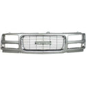 1996-2002 GMC Savana Van Grille, Painted-gray W/Chrome Insert.