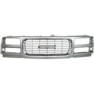 1996-2002 GMC Savana Van Grille, Painted-gray W/Chrome Insert.