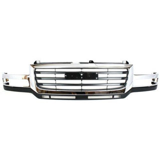 2003-2007 GMC Sierra Pickup Truck Grille, Chrome Shell - Classic 2 Current Fabrication
