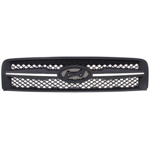 2005-2008 Hyundai Tucson Grille, Chrome Shell/Painted Black Insert - Classic 2 Current Fabrication