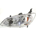 2004-2005 Honda Civic Head Light LH, Lens And Housing, w/Chrome Housing.