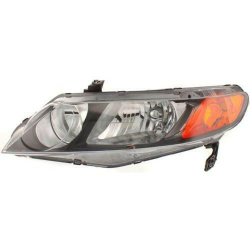2006-2008 Honda Civic Head Light LH, Lens And Housing, Halogen, Sedan.