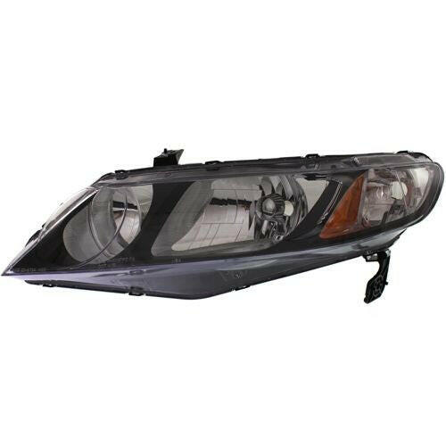 2006-2011 Honda Civic Head Light LH, Lens And Housing, Halogen, Sedan.