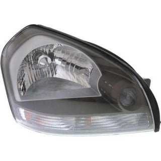 2005-2009 Hyundai Tucson Head Light RH, w/Clear Turn Signal Light.