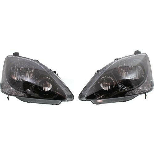 2004-2005 Honda Civic Clear Head Light, Lens/Housing, Bezel, Hatchback.
