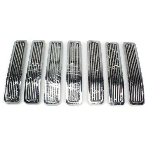1998-2006 Jeep Wrangler Grille, Insert, Chrome.