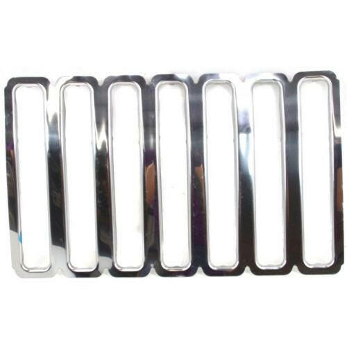 1997-1999 Jeep Wrangler Grille, Steel, Chrome.