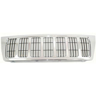 2004 Jeep Grand Cherokee Grille, Chrome Shell/Black - Classic 2 Current Fabrication